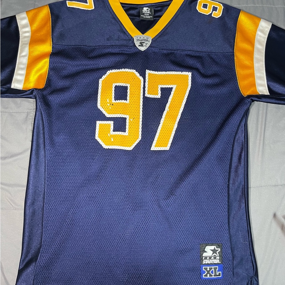 Vintage Starter Michigan Wolverines #97 Football Jersey Youth XL Blue Gold NCAA‎